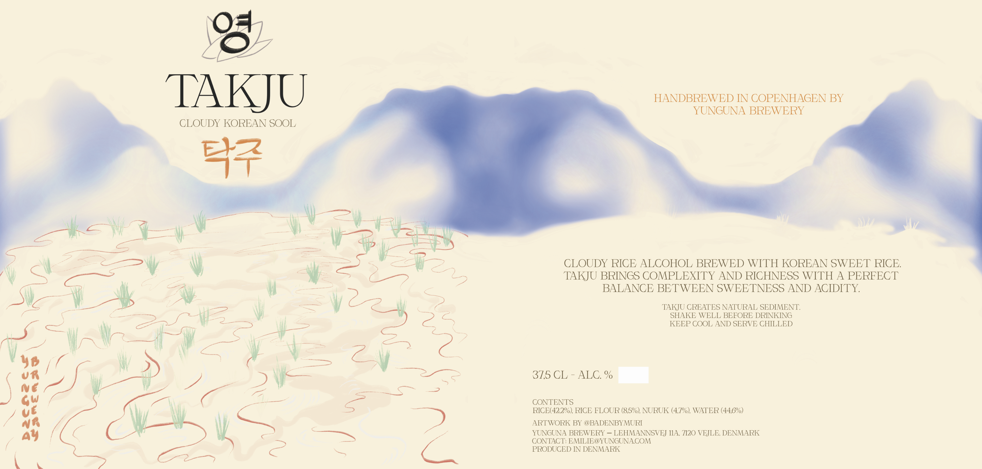Takju Bottle Label